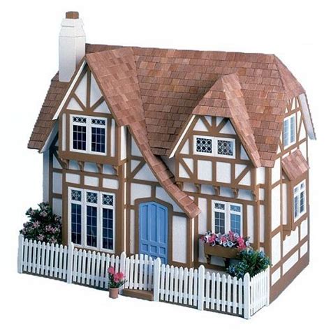 Girls Doll House Kit English Cottage Pretend Dollhouse Playset