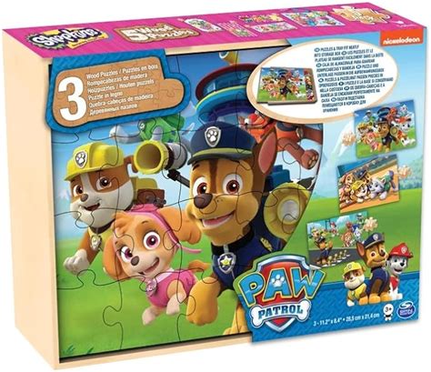 Paw Patrol 3 Wooden Puzzles The Pat Patrol Uk Toys And Games
