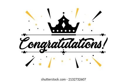 Congratulations Greeting Sign Congrats Graduated Handwritten Stock Vector Royalty Free