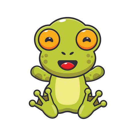 Cute Frog Cartoon Vector Illustration 35535331 Vector Art At Vecteezy