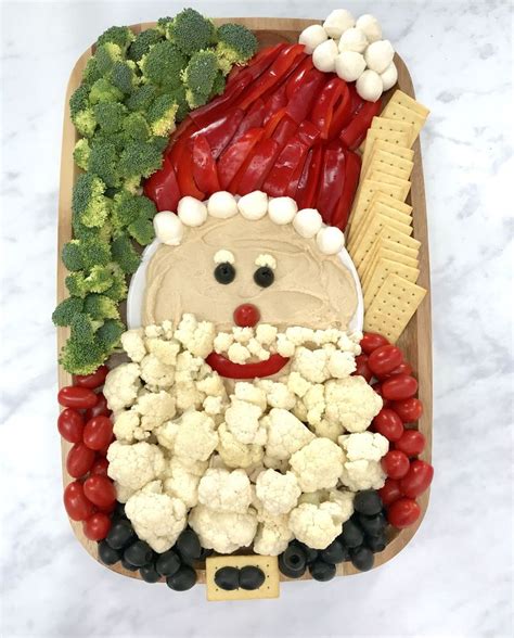 Healthy Santa Snack Board The Bakermama Christmas Snacks Delicious