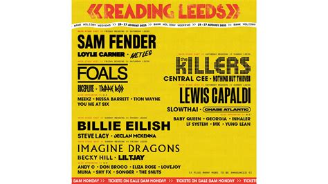 Billie Eilish And The Killers To Headline Reading And Leeds Festivals