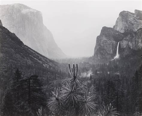 Ansel Adams Yosemite Valley Rain California Ca Printed Ca Sfmoma