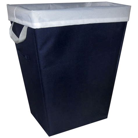 Laundry Basket With Removable Liner Navy Blue At Home