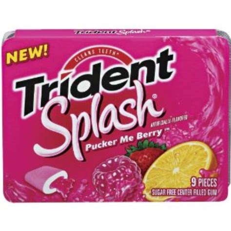 Im Learning All About Trident Splash Gum Splash Pucker Me Berry At