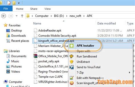 Add Apk Installer To Windows File Explorer Context Menu