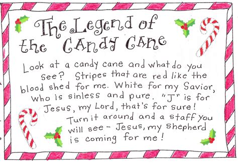 Free printable candy cane poem. Free Printable Candy Cane Poem