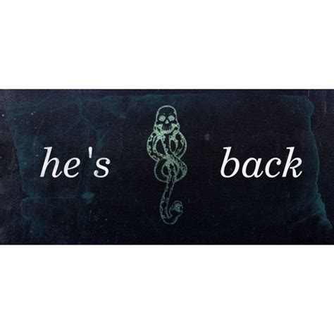 Hes Back Creative Skills Lord Voldemort Harry Potter