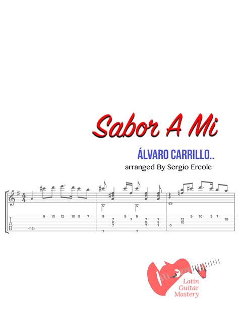 Sabor A Mi Latin Guitar Mastery
