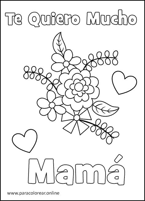 Te Amo Mama Letras Para Colorear Dibujos Del Dia De La Madre Para