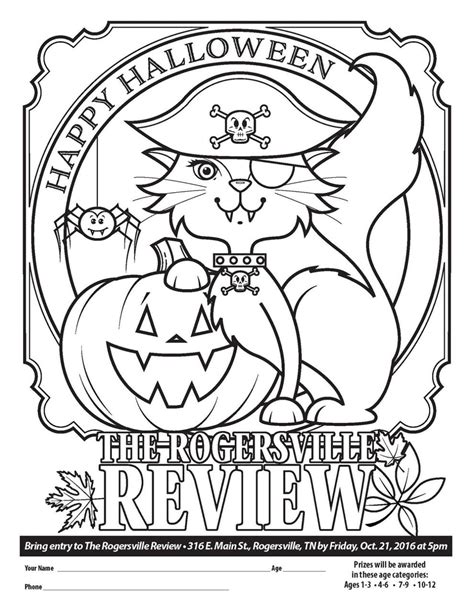 Reviews Halloween Coloring Contest Now Open Rogersville