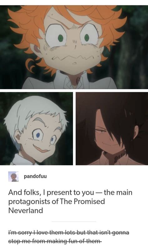 Emma Norman And Ray The Promised Neverland Neverland Funny Anime Pics Neverland Art