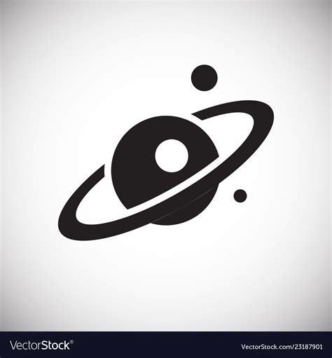 Jupiter Planet Icon On White Background Royalty Free Vector