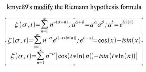 Kmyc89s Modify The Riemann Hypothesis Formula Riemann Zet Flickr