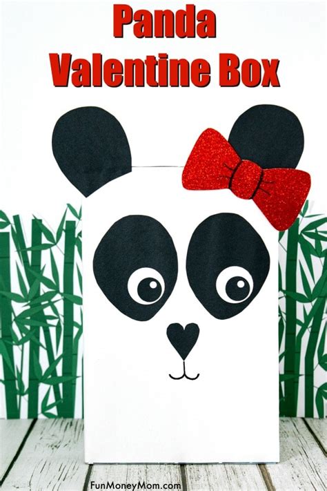 Panda Valentine Box With Printable Template Fun Money Mom