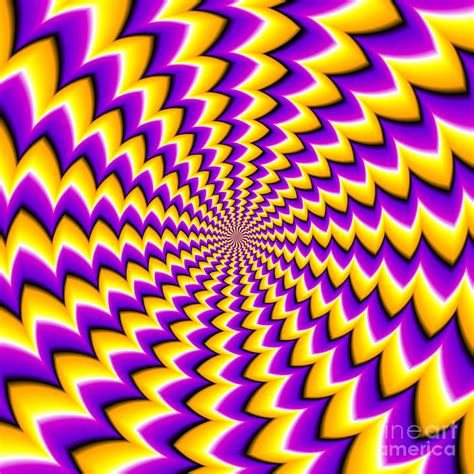 Abstract Yellow Background Spin Illusion Digital Art By Andrey