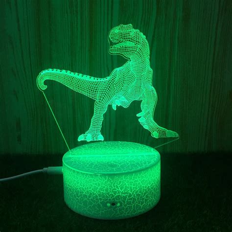Dinosaur Acrylic Night Light Led Light Creative T Small Etsy