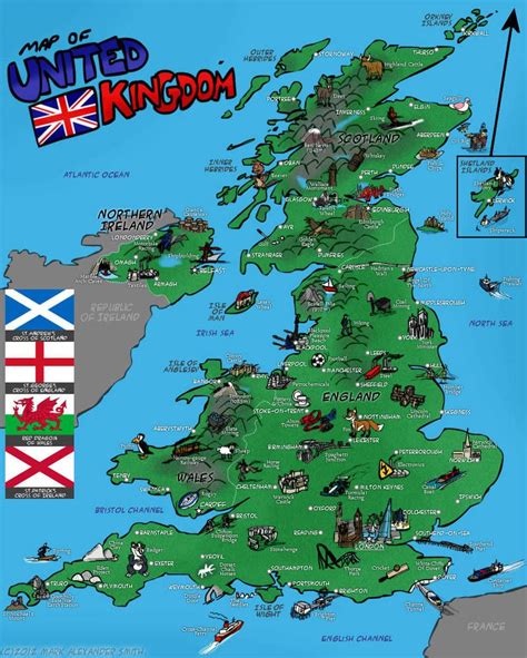 Map Of United Kingdom By Freyfox Map Of Britain Kingdom Of Great