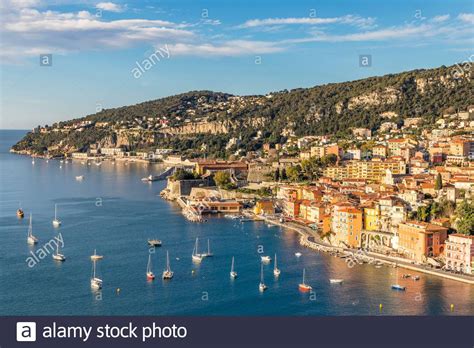 Elevated View From The Basse Corniche Over Villefranche Sur Mer Alpes