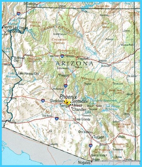 Map Of Mesa Arizona Arizona Map Arizona Map