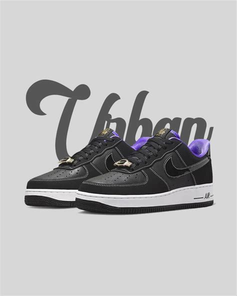 Nike Air Force 1 Low 07 Lv8 World Champ Black Purple Urban Collection