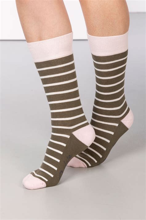 Ladies Striped Ankle Socks Uk Sizes 4 7 Rydale