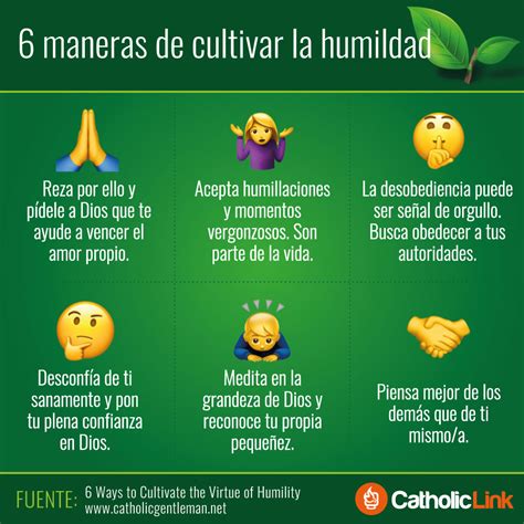Infografía 6 maneras de cultivar la humildad Catholic Link