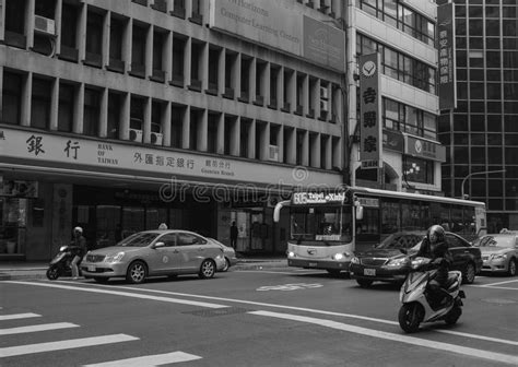 Vehicles Run On Street In Taipei Taiwan Editorial Image Image Of