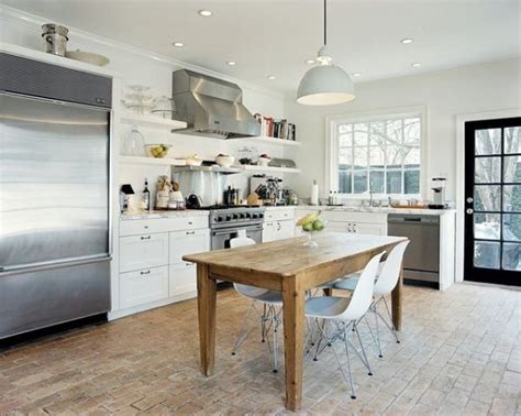 Diy faux brick painted floor update your floors with this simple method using paint, a sponge, and a sander! 10 Brick Floor Design Ideas We Love