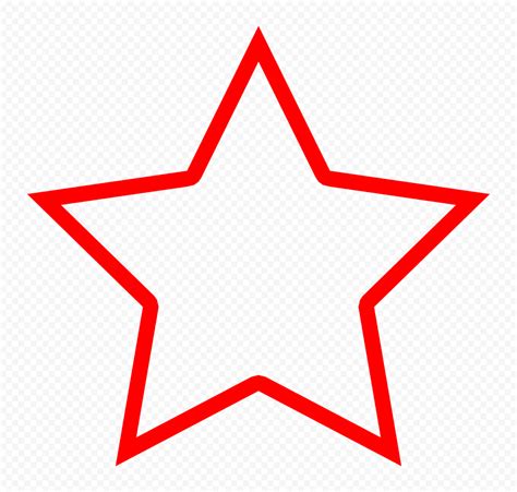 Hd Outline Red Star Transparent Png Citypng