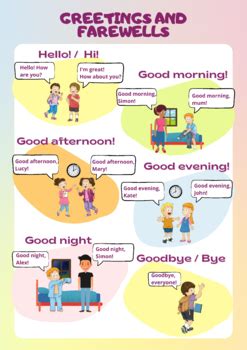 Greetings Ad Farewells Poster In English By Maria C TpT