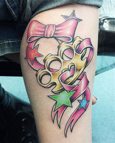 Brass Knuckles Girl Tattoo By Joshing88 On Deviantart Brass Knuckle