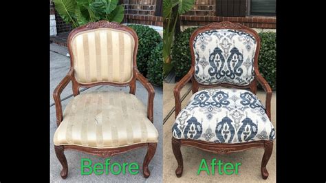 Diy How To Reupholster A Chair Youtube