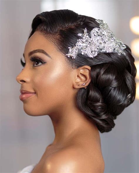 Wedding Hairstyles For Black Women 40 Looks And Expert Tips Black Wedding Hairstyles Black