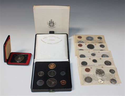 A Canada 1967 Seven Coin Specimen Proof Set Including Gold Twenty