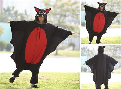 New Vampire Bat Costume Onesies Adults Black Bat Mans Evil Bat Cosplay