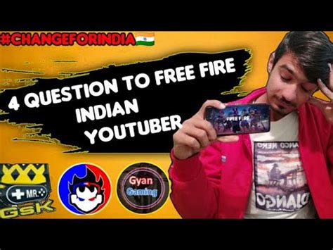 Garena free fire (also known as free fire battlegrounds or free fire) is a battle royale game, developed by 111 dots studio and published by garena for android and ios. #Free Fire || 4 Question To Free Fire Indian Youtuber From ...
