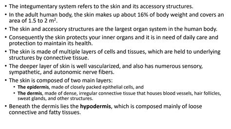Solution The Integumentary System Studypool