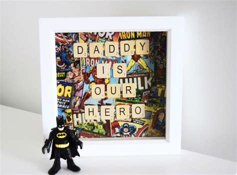 Fathers Day Superhero Box Frame Craft Sticky Mud And Belly Laughs