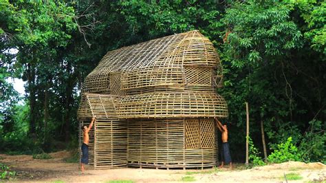 How To Build Amazing Modern Bamboo House With Two Story Bamboo House In