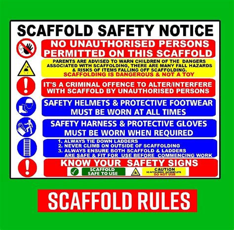 Scaffold Signage Notice — Pat O Brien Safety
