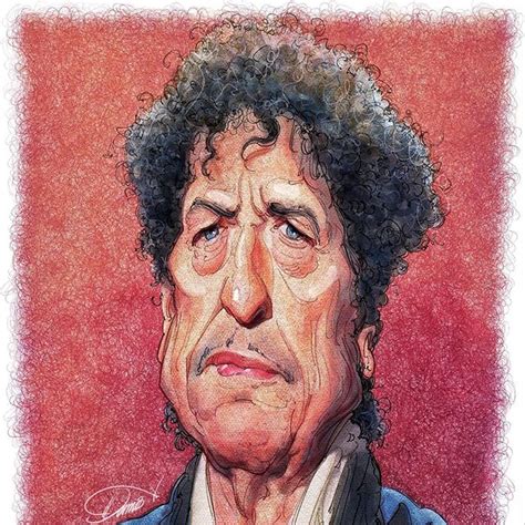 Caricature Illustration Bob Dylan By Stavros Damos 3