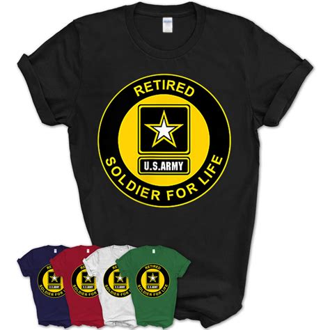 Retired Us Army Soldier For Life T Shirt Veteran Teezou Store