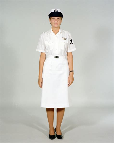 Navy Uniforms Womens Summer White E 1 Through E 6 1984 Uniform