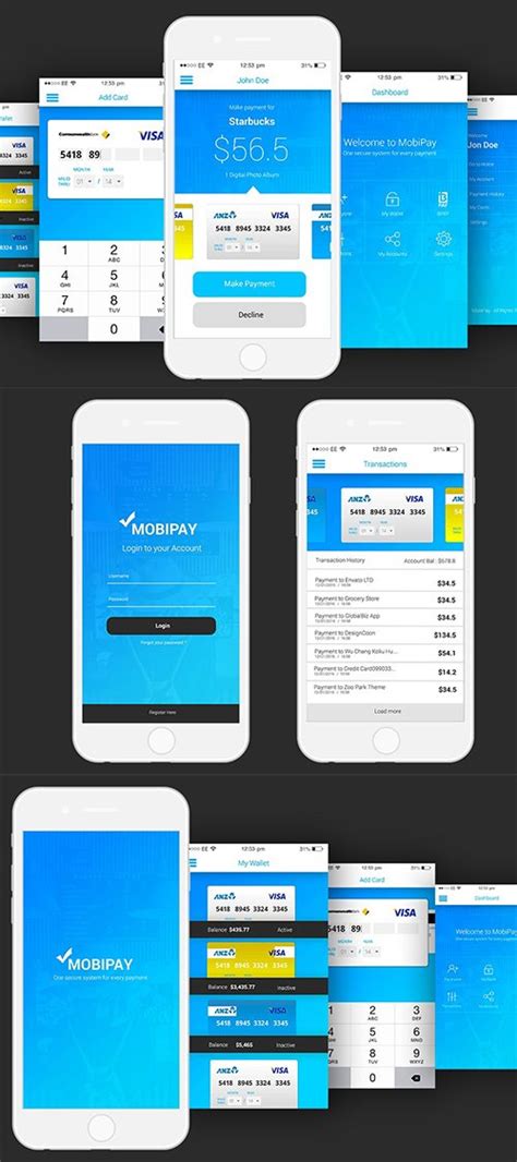 Download free psd website templates for you, you clients or company. PSD Mobile Web Design - Payment App UI Template » NitroGFX ...
