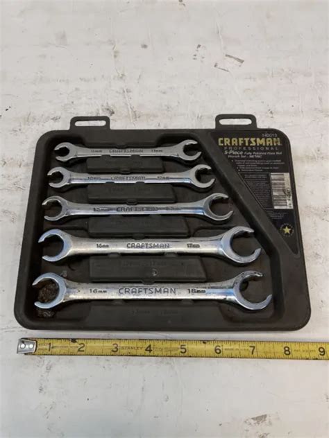 Craftsman Professional 5 Piece Metric Flare Nut Wrench Set 9 42013 Made