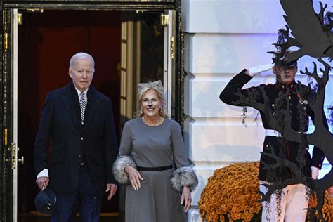 Jill Biden Gets In Costume As First Couple Welcomes Trick Or Treaters To The White House