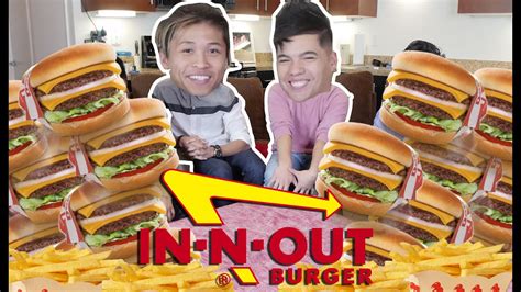 In N Out 10x10 Burger Challenge Ft Nampaikid Youtube