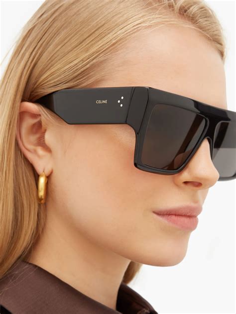 flat top acetate sunglasses celine eyewear matchesfashion us flat top sunglasses summer