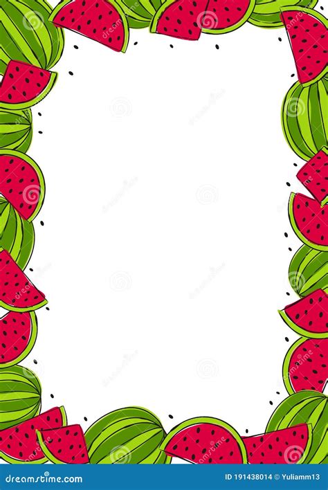 Watermelon Frame Illustration Royalty Free Cartoon